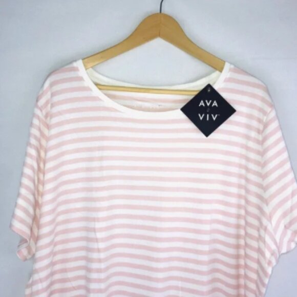 NWT Ava & Viv Tee Plus Size Perfect Stripe Tee size 3X - Picture 4 of 5